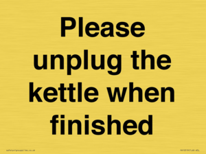 Please unplug the kettle when finished